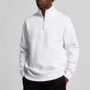 Sweat-shirt oversize à col zippé en molleton épais, style streetwear, personnalisable pour marques de vêtements - Product Image 6