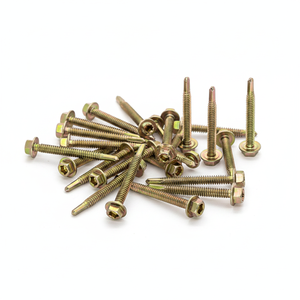 PDC Class 8 Carbon Steel Hex Head Self-Drilling <b>Screw</b> Standard Thread <b>Galvanized</b> Zinc/Phosphate Coating Inch Measurement - Product Image 1