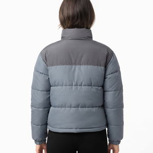 2026 <b>Women's</b> Quilted <b>Winter</b> Jacket Color Block Full Zip <b>Padded</b> <b>Coat</b> Polyester Filled Warm Regular Length - Product Image 6