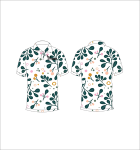 เสื้อโปโลลายดอกไม้พิมพ์ลายแบบซับลิเมชั่น แขนสั้น สวมใส่สบาย เหมาะสำหรับกีฬากอล์ฟและทีมกีฬา - Product Image 6