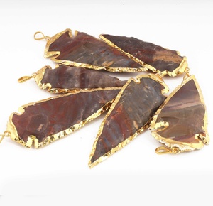 Pendentif à pointe de flèche 100% naturel de qualité supérieure pour cadeaux, pierre de guérison de mode, pendentif en pierre d'agate fantaisie naturelle - Product Image 1