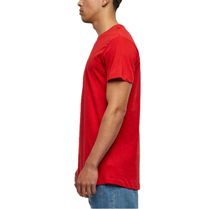 T-shirt rouge à manches courtes pour homme, col rond, coupe classique, couleur unie, jersey de coton, tee-shirt basique - Product Image 4