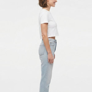 Nouveau T-shirt court pour femme à manches courtes et col rond, coupe décontractée et confortable, vêtement élégant pour le quotidien - Product Image 4