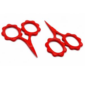 Mini Sunflower & Daisy Design Stainless Steel Right-Handed Hair <b>Thinning</b> Scissors with Short Handle - Product Image 3