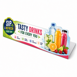 Étiquette publicitaire en PVC pour étagère de supermarché, panneau publicitaire pour bord d'étagère, carte promotionnelle pour la vente au détail - Product Image 3