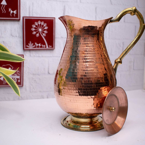 Pichet en cuivre antique, style vintage, pour servir l'eau, fournisseur en gros - Product Image 4