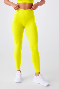 Leggings de sport tricotés pour femmes, taille haute élastique, couleur unie, respirants, sans couture, séchage rapide, pour yoga et fitness, vente en gros personnalisée - Product Image 3