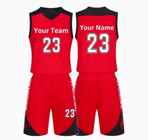 Ensembles de maillots de basketball d'entraînement personnalisés pour adultes, impression sérigraphique, 100 % polyester, antibactériens, séchage rapide, vente en gros - Product Image 4