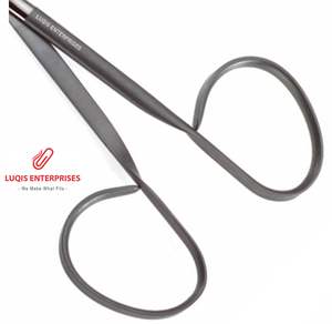 Tijeras Iris con mango tipo cinta, instrumento quirúrgico de acero inoxidable para corte fino de precisión, herramienta oftálmica - Product Image 3