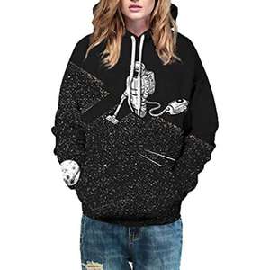 Sudadera con Capucha Personalizada al por Mayor con Estampado 3D de Astronauta, Sudadera con Capucha Oversize Unisex con Gráfico de Galaxia para Hombre, Estilo Urbano 2026 - Product Image 2