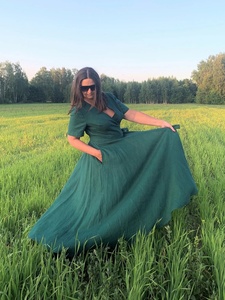 Mother of the Bride Elegant Cotton Floor-Length A-Line Wrap <b>Dress</b> Mother of the Groom for Women - Product Image 5