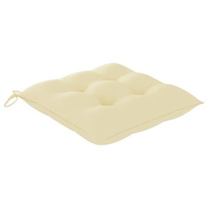 Set di 4 sedie da giardino bianco crema con comodi cuscini - Product Image 5