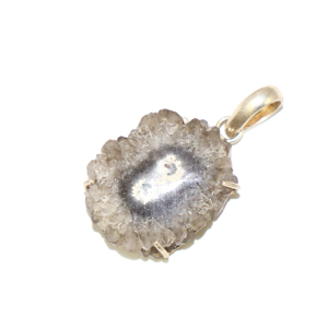 Diseño Delicado, Gema de Cuarzo Solar Natural, Chapado en Plata 925, Forma Ovalada, Colgante de Metal de Latón, Joyería para Mujer, Venta al por Mayor - Product Image 2