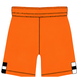 Orange <b>Black</b> <b>Rugby</b> <b>Shorts</b> Elastic Waist Drawstring Striped Team Uniform Custom Breathable Training Performance Athletic - Product Image 2