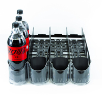 Hookei Distributeur automatique à ressort pour étagère de supermarché, poussoir de boissons détachable, rouleau en PVC+ABS, écologique