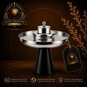 Skies Traders Premium Black Stand Metal Incense Burner Luxury <b>Oud</b> <b>Bakhoor</b> Holder Mabkhara Premium Food Warmers and Casseroles - Product Image 6