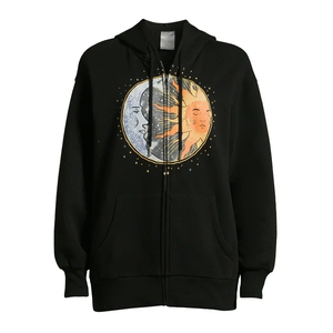 Full Zipper 100% Cotton Plus Size Women's Printed Hooded Hoodies Winter Season Full Sleeve Slim Fit Casual Printed Men Hoodies - Product Image 1