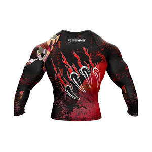 Custom Wholesale Unisex Washed Eco-Friendly Quick Dry Seamless Compression T-Shirt Breathable Tight Sports Top Yoga Riding - Product Image 2