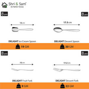 Délicieux ensemble de vaisselle en acier inoxydable pour 8 personnes 101 pièces pour le confort des repas en famille - Product Image 3