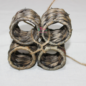 Juego de Anillos para Servilletas de Jacinto de Agua y Seagrass Tejidos a Mano, Decoración de Mesa Bohemia Ecológica, Cocina, Vietnam Artex Dong Thap - Product Image 2
