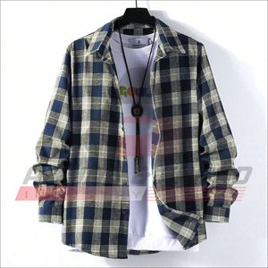 Men's Long Sleeve Plaid Shirt Woven Casual Regular Fit Blue <b>Checkered</b> Pattern <b>Top</b> - Product Image 4