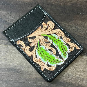 Cartera corta Unisex de diseñador de hoja única con estilo de alta calidad 2025, tarjetero delgado de cuero de vaca con bloqueo RFID - Product Image 5