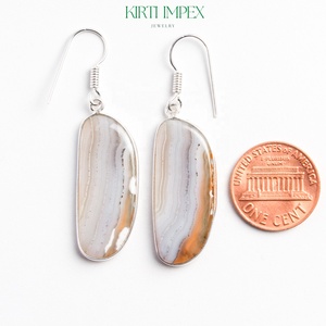 Vente directe d'usine Sardonyx cristal lunette ensemble boucles d'oreilles multicolore français crochet argent plaqué or pour les détaillants de cadeaux américains - Product Image 1