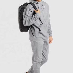 <b>Men</b> Gray Fleece Sweatpants Elastic Waist Drawstring Casual <b>Joggers</b> With Side Pockets Breathable Midweight Autumn Wear - Product Image 5