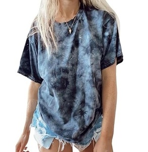 Camisetas Tie Dye de Moda para Chicas, Servicios OEM Personalizados, Fabricación al por Mayor, Estilo Urbano, Tallas Grandes, Manga Corta - Product Image 1