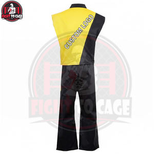 Uniforme de estilo libre negro y rojo de alto rendimiento, lavable a máquina, de manga corta, servicio OEM, para taekwondo y artes marciales - Product Image 2