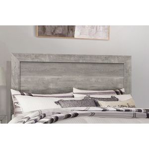 <b>Rustic</b> Gray Finish 1pc Full Size Wooden Panel <b>Bed</b> Bedroom Furniture '<b>Bed</b> in a Box' Style - Product Image 4