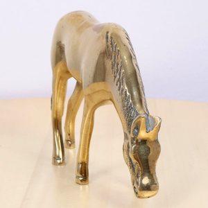 Figura de Caballo de Latón Hecha a Mano, Elegante Escultura de Caballo de Pie, Estatua de Animal de Lujo, Decoración para Mesa de Oficina u Hogar - Product Image 3