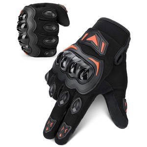 Gants de moto en cuir de haute qualité, pour la conduite, la course, la sécurité, compatibles écran tactile, en vente - Product Image 1