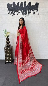 Green Silk Saree With Embroidery Traditional Women's Wear India Pakistan <b>Wedding</b> Engagement All Seasons - Product Image 3