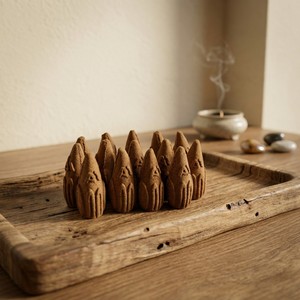 Artisan Organic Hand-made Eco-Friendly Agarwood <b>Cone</b> <b>Incense</b> 100% Pure Long Lasting Aroma Unique Carved Design - Product Image 2