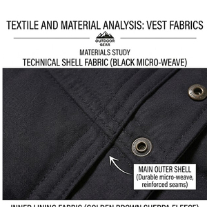 <b>Men's</b> Solid Color V-neck Zipper Sleeveless Vest Reversible Waterproof Breathable Polyester Windproof Formal Outerwear Winter - Product Image 5