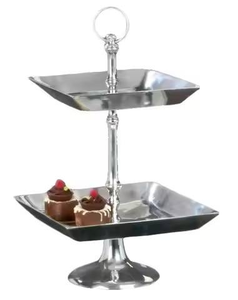 Support à gâteau en métal de luxe pour hôtel, buffet, présentation de desserts, décoration de fête à domicile ou de mariage - Product Image 1