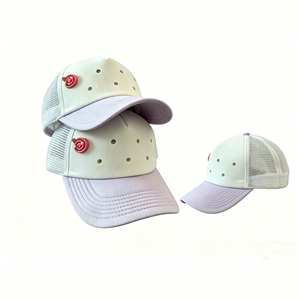 High Quality Structured Embroidery Baseball <b>Caps</b> for Men Women 6-Panel Rope Hats Laser Holes Mesh <b>Cap</b> - Product Image 1