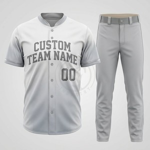 Fabricant d'uniformes de baseball personnalisés pour les écoles, avec tissu respirant, couleurs d'équipe et numérotation des joueurs. - Product Image 3