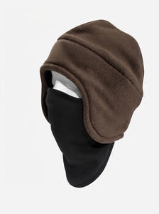 Chapeau d'hiver chaud en polaire avec cache-oreilles et protection faciale, doux et confortable, idéal pour les activités extérieures par temps froid - Product Image 2
