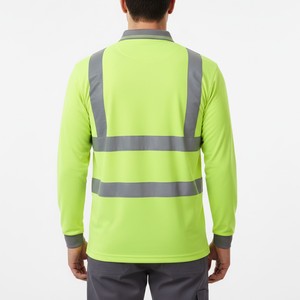 Camisa de Trabajo Reflectante para Hombre con Franjas de Alta Visibilidad para Aplicaciones de Seguridad Industrial - Product Image 3