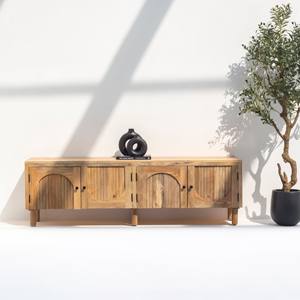 Meuble TV en bois Vandana Novara Altis, console de divertissement minimaliste en bois massif moderne - Product Image 1