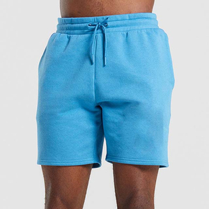 Shorts pour hommes bleu vif, doux, respirants, de haute qualité, en molleton personnalisé, pour le sport, la gym, décontractés, d'été, avec cordon de serrage - Product Image 1