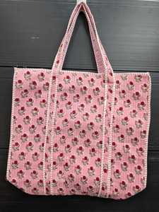 Custom Women's Bohemian Style Tote Bag Quilted Cotton Lining Floral Print Zipper Closure Washable Organizer Travel Shopping - Product Image 3