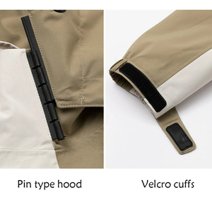 Custom Men Sporty Hooded Waterproof <b>Canvas</b> <b>Jacket</b> Breathable Windproof Outdoor Rain <b>Jacket</b> Streetwear Style - Product Image 3