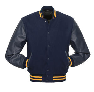 Chaquetas Varsity Bomber Azul Oscuro para Hombre, Personalizadas con Bordado, Transpirables, de Poliéster, Corte Regular, Resistentes al Viento, Venta al Por Mayor - Product Image 1