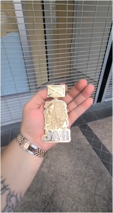 Pendentif rond en moissanite, style hip-hop, collier en argent 925 plaqué rhodium, certifié GRA - Product Image 3