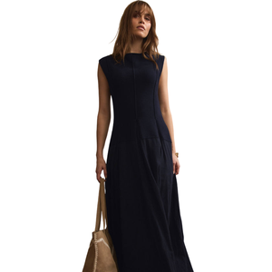 Vestido largo informal con cuello cuadrado y estampado floral para mujer, uso diario - Product Image 3