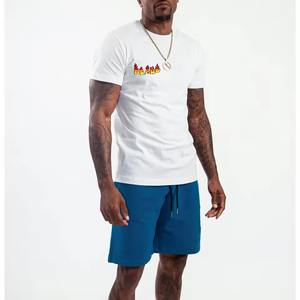 Ensemble de survêtement pour homme personnalisé, 2 pièces, ensemble de sport, t-shirt à manches courtes, shorts, mode décontractée, ensembles de gym pour homme - Product Image 3