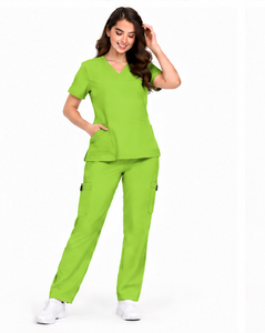 Ensemble de 3 uniformes médicaux respirants et extensibles pour infirmières, médecins, équipes de pharmacie, d'hôpital et chirurgicales, unisexe, hommes - Product Image 5